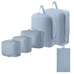 Lightweight 6-Piece Travel Organizer Set - Light Blue