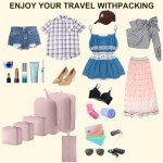 Lightweight 6-Piece Travel Organizer Set - Light Blue
