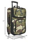 U.S. Traveler 20" Camouflage Rolling Carry-On Suitcase