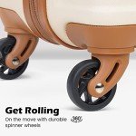 Coolife 3-Piece Hardside Luggage Set - White