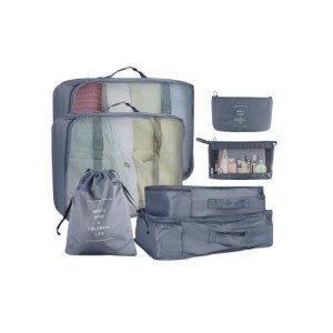 7-Piece Travel Packing Organizer Set (Grey)