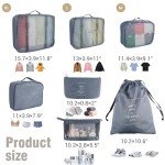 7-Piece Travel Packing Organizer Set (Grey)