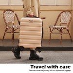 Coolife 3-Piece Lightweight Hardshell Luggage Set - Apple Green