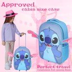 Disney Stitch Kids Foldable Wheeled Suitcase - 17