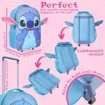 Disney Stitch Kids Foldable Wheeled Suitcase - 17
