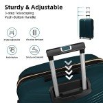 7-Piece Luggage Set with Duffel Bag - Dark Green