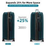 7-Piece Luggage Set with Duffel Bag - Dark Green