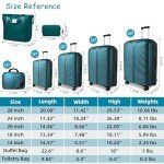 7-Piece Luggage Set with Duffel Bag - Dark Green