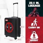 FUL Marvel Deadpool 22.5" Rolling Carry-On Suitcase