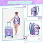 Cute Cat Kids' 5-Piece Luggage Set