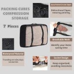 Black Packing Cubes Set for Travel Organization