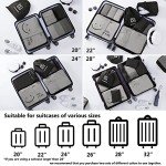 7-Piece Packing Cube Set for Travel (Black)