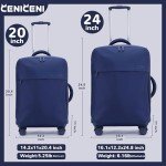 CENICENI Ultralight 20" & 24" Spinner Luggage Set