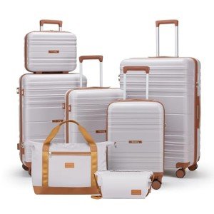 Light Purple 7-Piece Hard Shell Luggage Set
