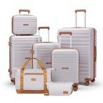 Light Purple 7-Piece Hard Shell Luggage Set