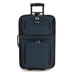 Expandable Navy Rolling Upright Luggage Set