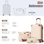 Cosbarn 3-Piece Carry-On Luggage Set with Duffel