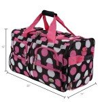 Pink Giraffe 22-Inch Rolling Duffel Bag