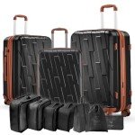 VIVIcity Lightweight Suitcase Set with Wheels