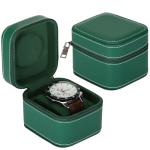 Portable Green Watch Travel Box with Removable Pillow