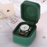 Portable Green Watch Travel Box with Removable Pillow