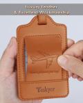 Teskyer Premium PU Leather Luggage Tags - 3 Pack