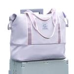 Purple Waterproof Travel Duffel Bag with Trolley Sleeve