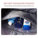 Purple Waterproof Travel Duffel Bag with Trolley Sleeve