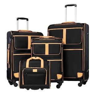 Coolife 4-Piece Expandable Suitcase Set