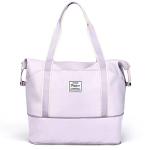 Purple Waterproof Travel Duffel Bag with Trolley Sleeve
