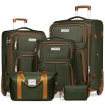LARVENDER 5-Piece Softside Luggage Set with Spinner Wheels