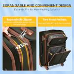 LARVENDER 5-Piece Softside Luggage Set with Spinner Wheels