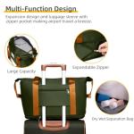 LARVENDER 5-Piece Softside Luggage Set with Spinner Wheels