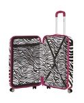 Rockland Safari Pink Zebra 3-Piece Luggage Set