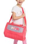 PUMA Kids' Evercat Transformation Duffel Bag, Grey/Pink