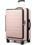 LUGGEX 28-Inch Pink Spinner Hard Shell Suitcase