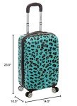 Blue Leopard Carry-On Hardside Spinner Luggage