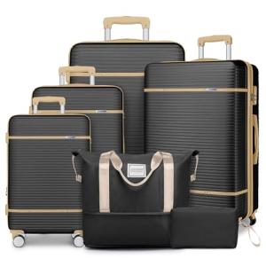 Expandable 6-Piece Luggage Set with Spinner Wheels