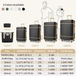 Expandable 6-Piece Luggage Set with Spinner Wheels