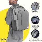 Solo New York Lightweight Laptop Backpack - Grey