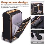Coolife 4-Piece Expandable Suitcase Set