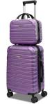 Lightweight Purple Hard Case Luggage Set with Spinner Wheels