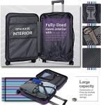 Lightweight Purple Hard Case Luggage Set with Spinner Wheels
