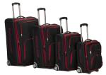 Rockland Polo Varsity Softside Luggage Set, Black