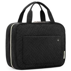 BAGSMART Water-Resistant Travel Toiletry Bag with Hook
