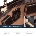 Maxwell Scott Men's Italian Leather Square Briefcase