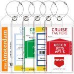 5 Pack Waterproof Luggage Tag Holders for Cruises