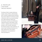 Maxwell Scott Men's Italian Leather Square Briefcase