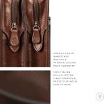 Maxwell Scott Men's Italian Leather Square Briefcase