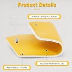 Faux Leather Luggage Tags - 2 Pack, Yellow